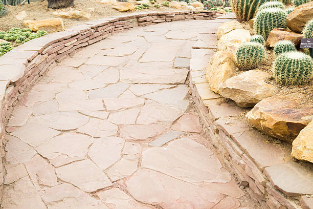 Flagstone walkway and patio