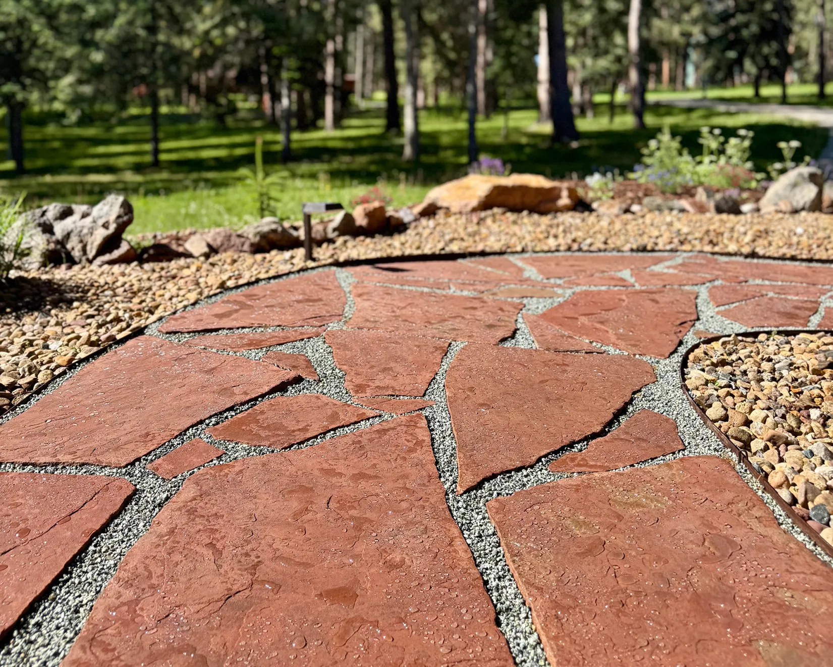 Flagstone walkway and patio