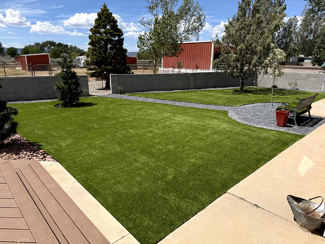 Artificial turf installation